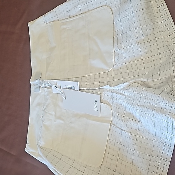 Joie Brusha B shorts 2 check cotton NWT - Picture 4 of 9